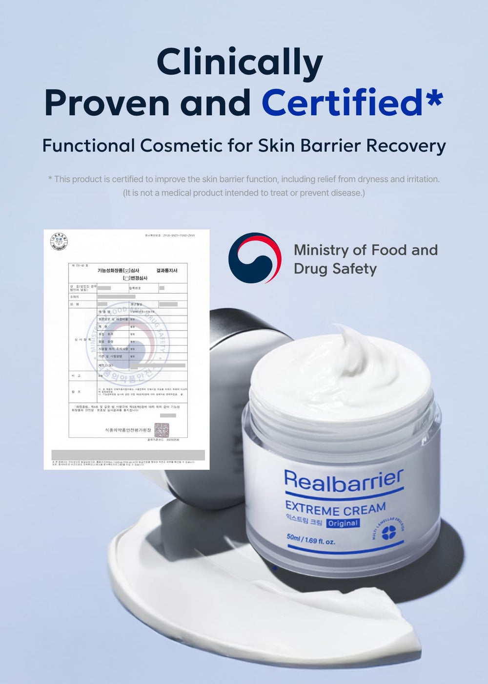 Barrier-repair concept visual for Real Barrier Extreme Cream highlighting stronger skin defense.