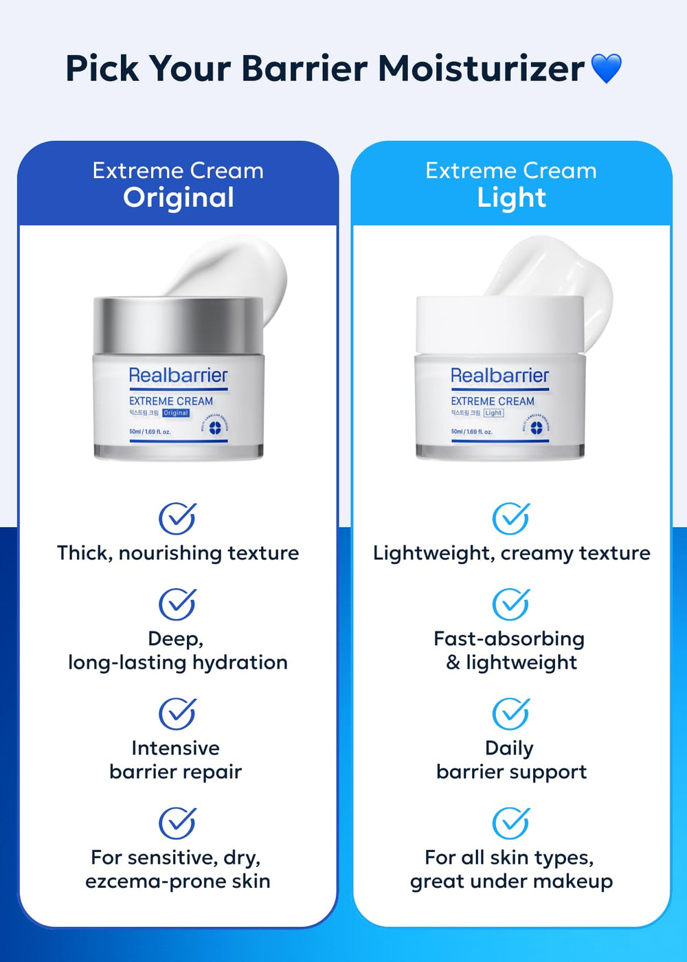 Real Barrier Extreme Cream suitable for sensitive skin for daily use.