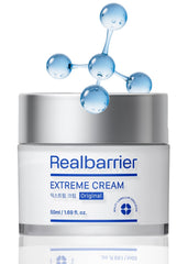 Real Barrier Extreme Cream jar showcasing soothing hydration for sensitive skin.