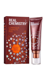 Real Chemistry Deluxe Luminous 3 Minute Peel performs gentle exfoliation for brighter, softer skin