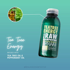 Real Raw Tea Tree Conditioner bottle front highlights hydrating formula