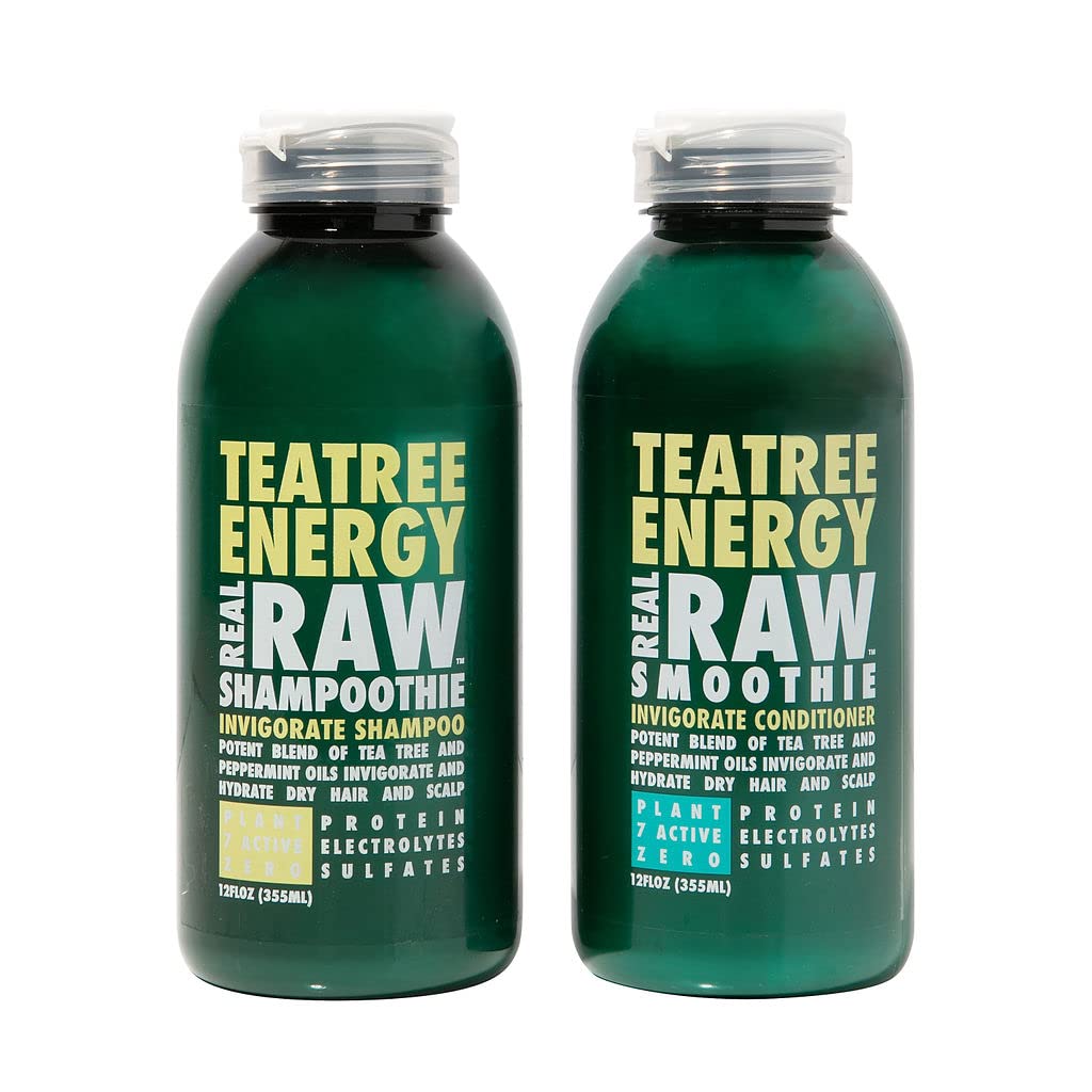 Real Raw Tea Tree Shampoo bottle front view with clean packaging for scalp refresh