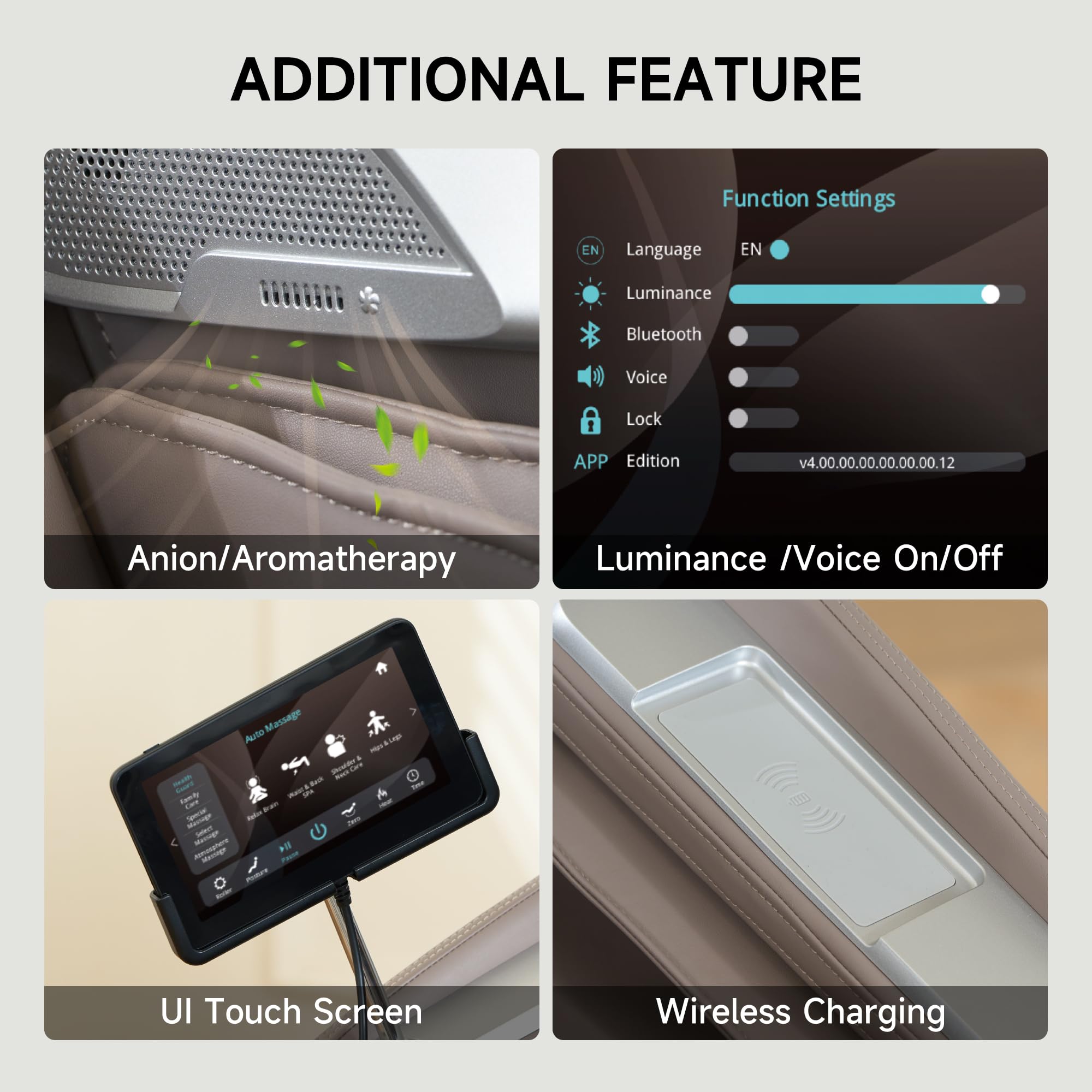Real Relax PS5200 Brown wireless charger offers convenient charging during use.