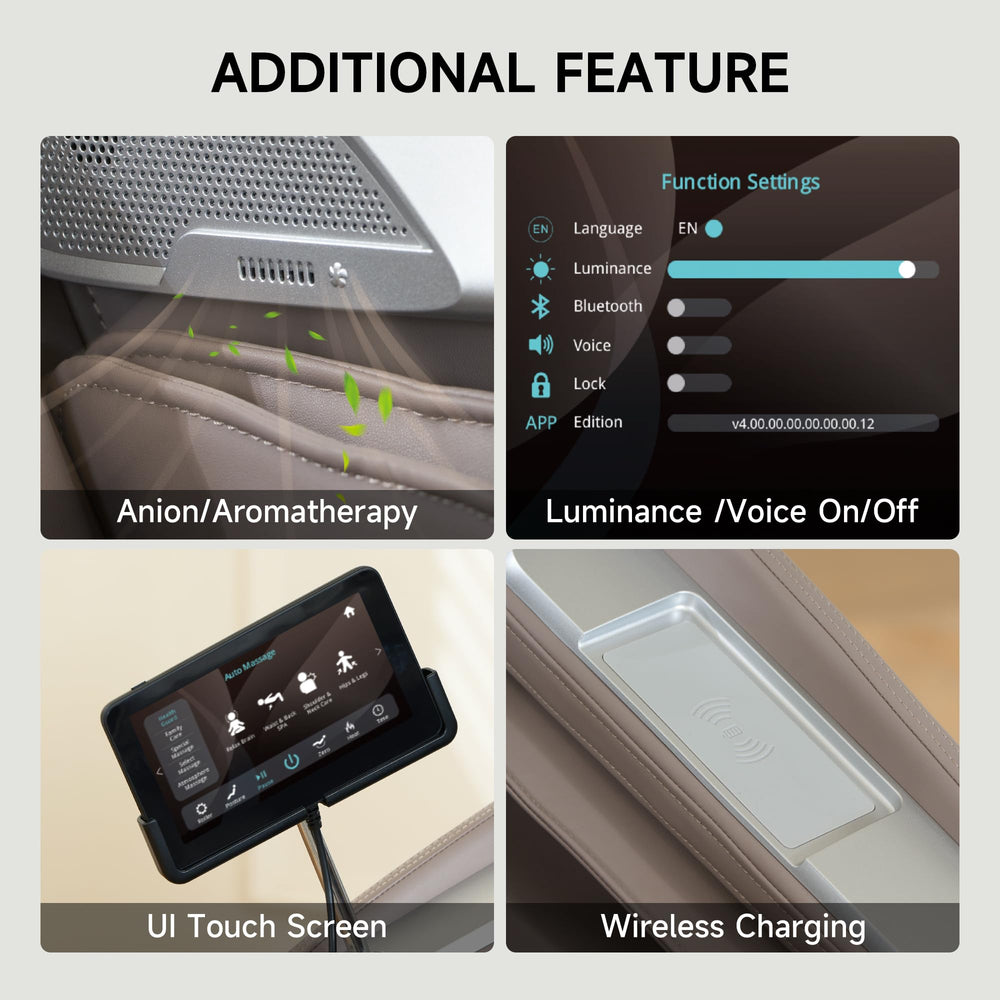 Real Relax PS5200 Brown wireless charger offers convenient charging during use.
