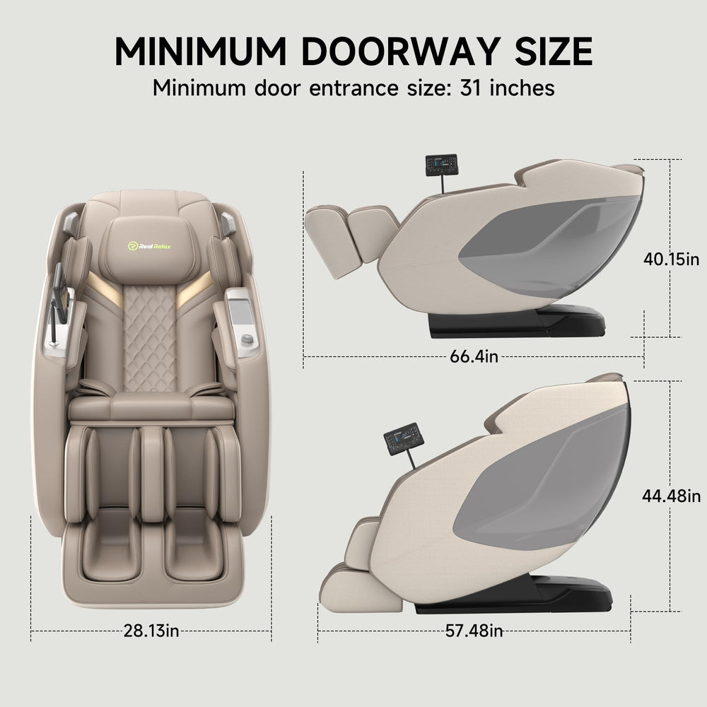 Real Relax PS5200 Brown zero gravity mode promotes weightless relaxation.