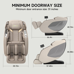 Real Relax PS5200 Brown zero gravity mode promotes weightless relaxation.