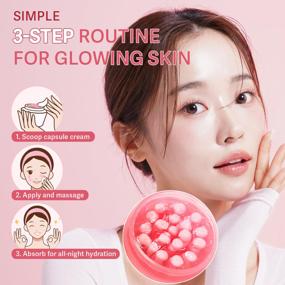 Realori Jelly Capsule glow close-up highlighting radiant skin without greasiness.