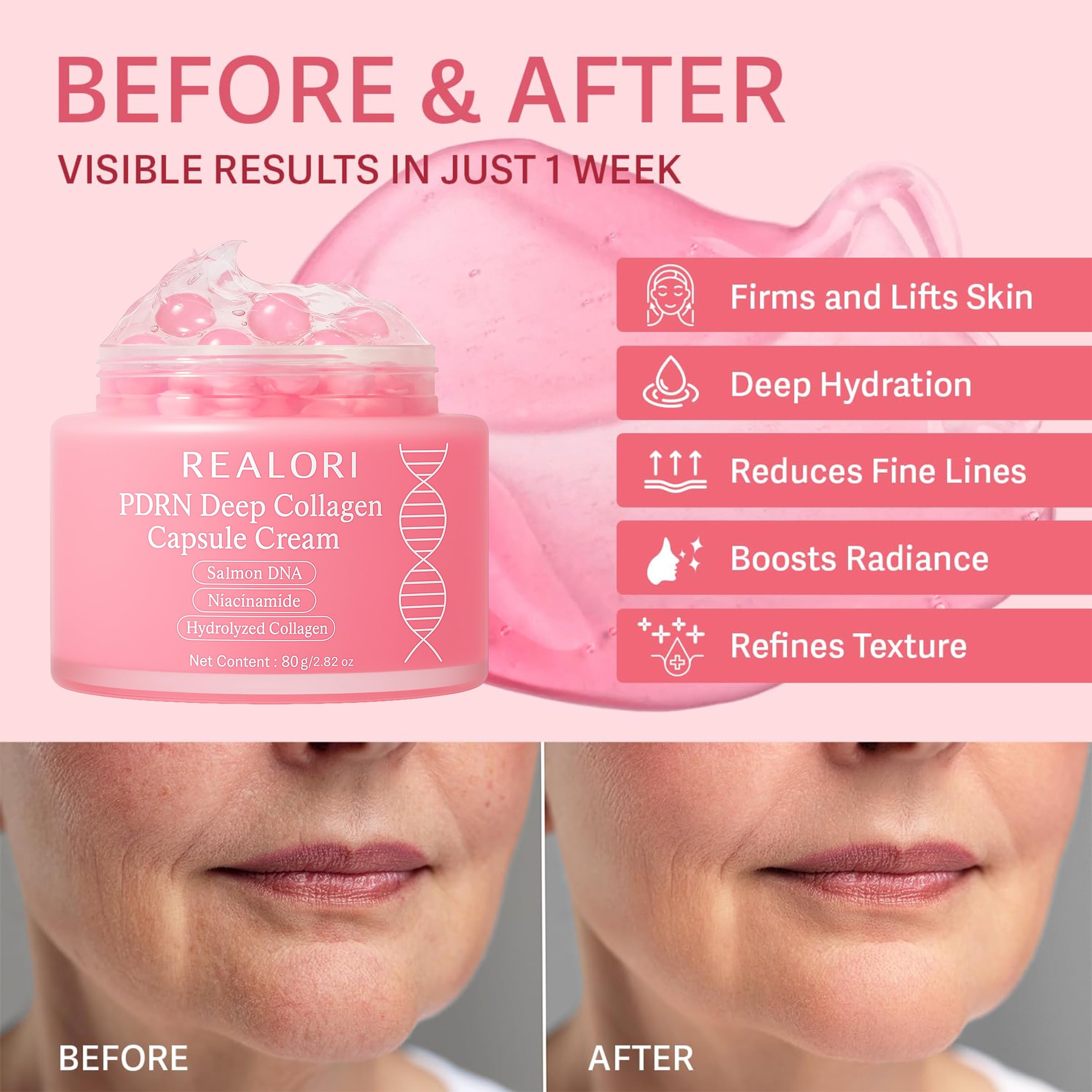 Realori Lightweight Gel-Cream texture image showing quick absorption.