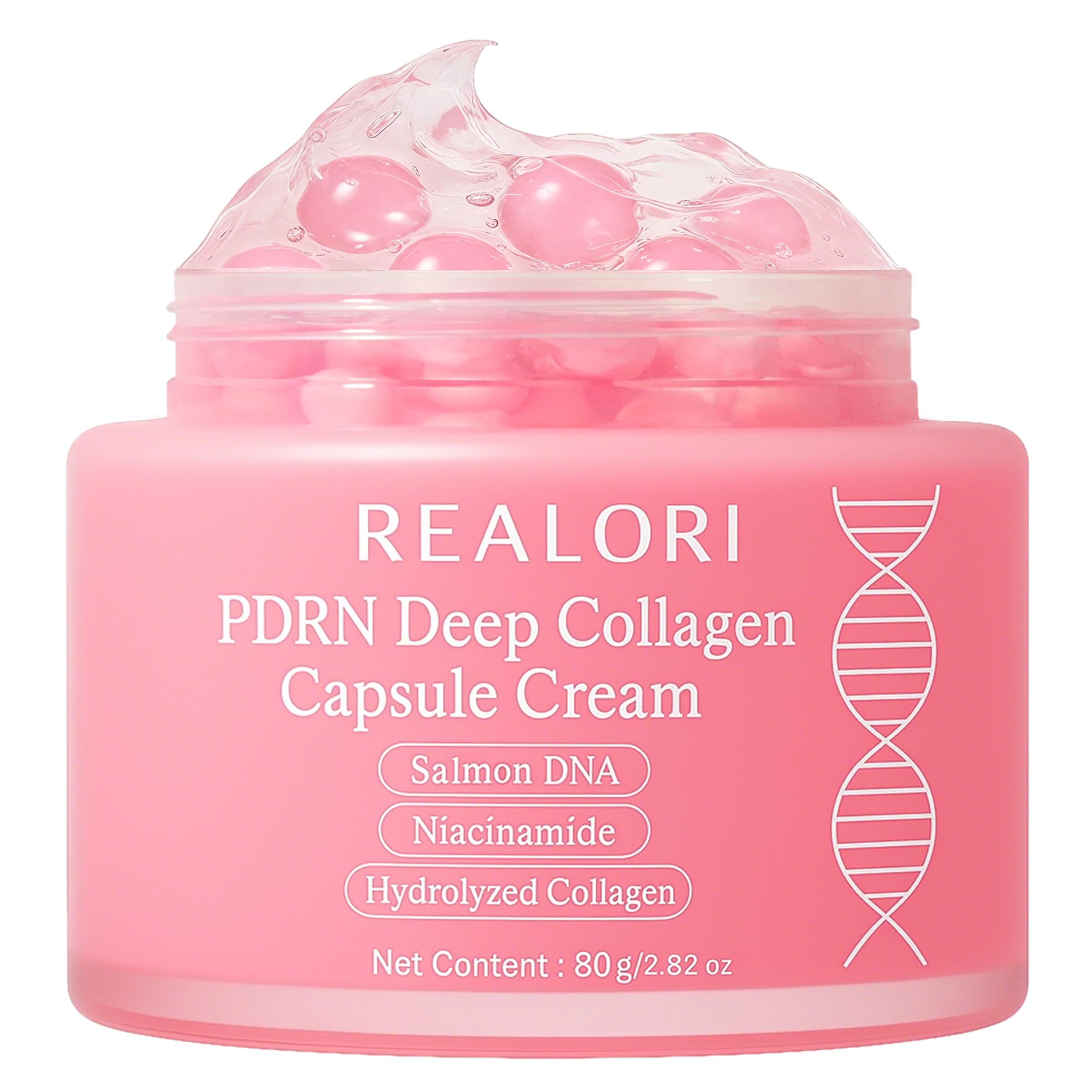 Realori PDRN Capsule Cream bottle with deep hydration for firmer skin.