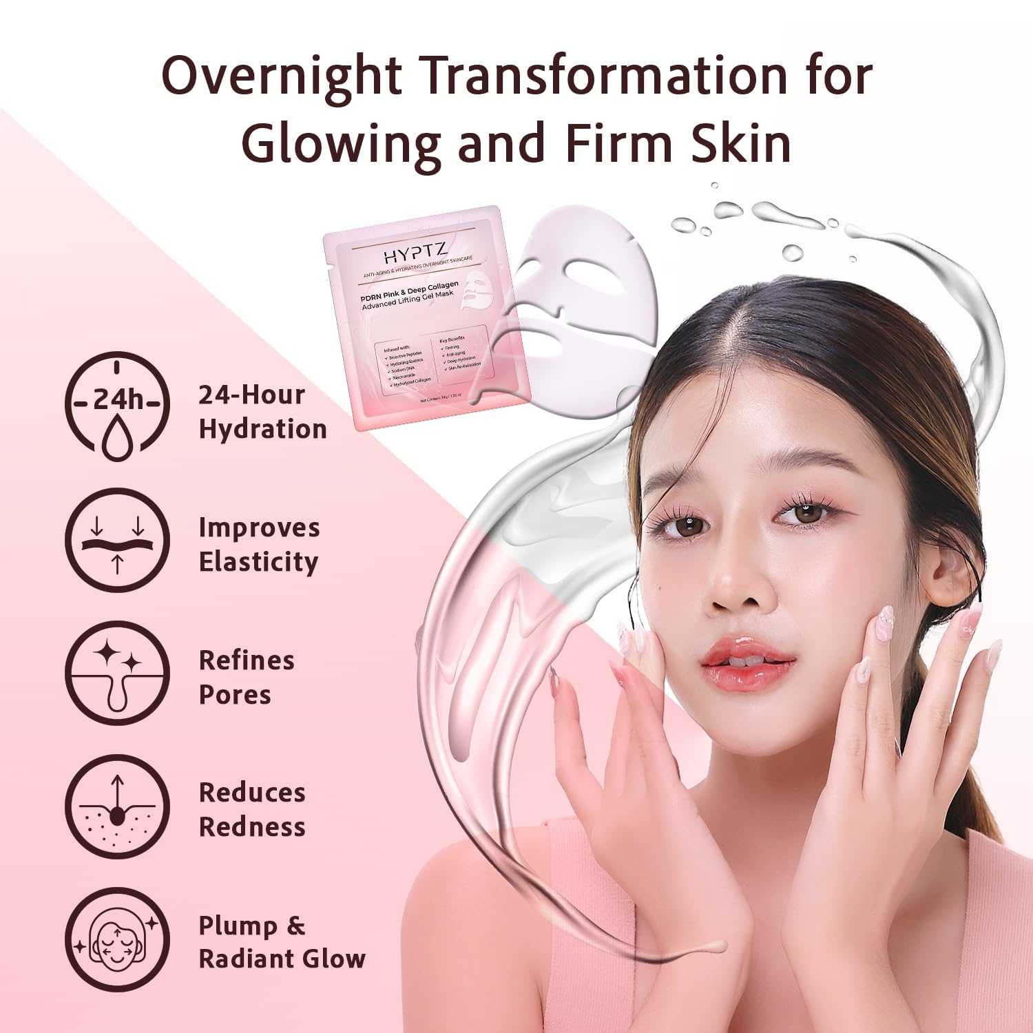Realori sheet mask hydrogel texture showing soothing moisture