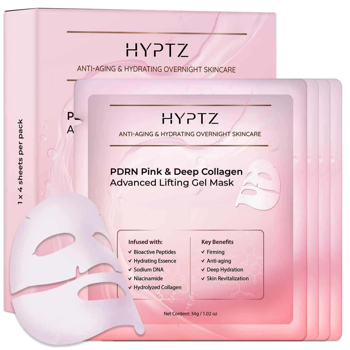 Realori Salmon DNA PDRN collagen mask pack close-up for intense hydration