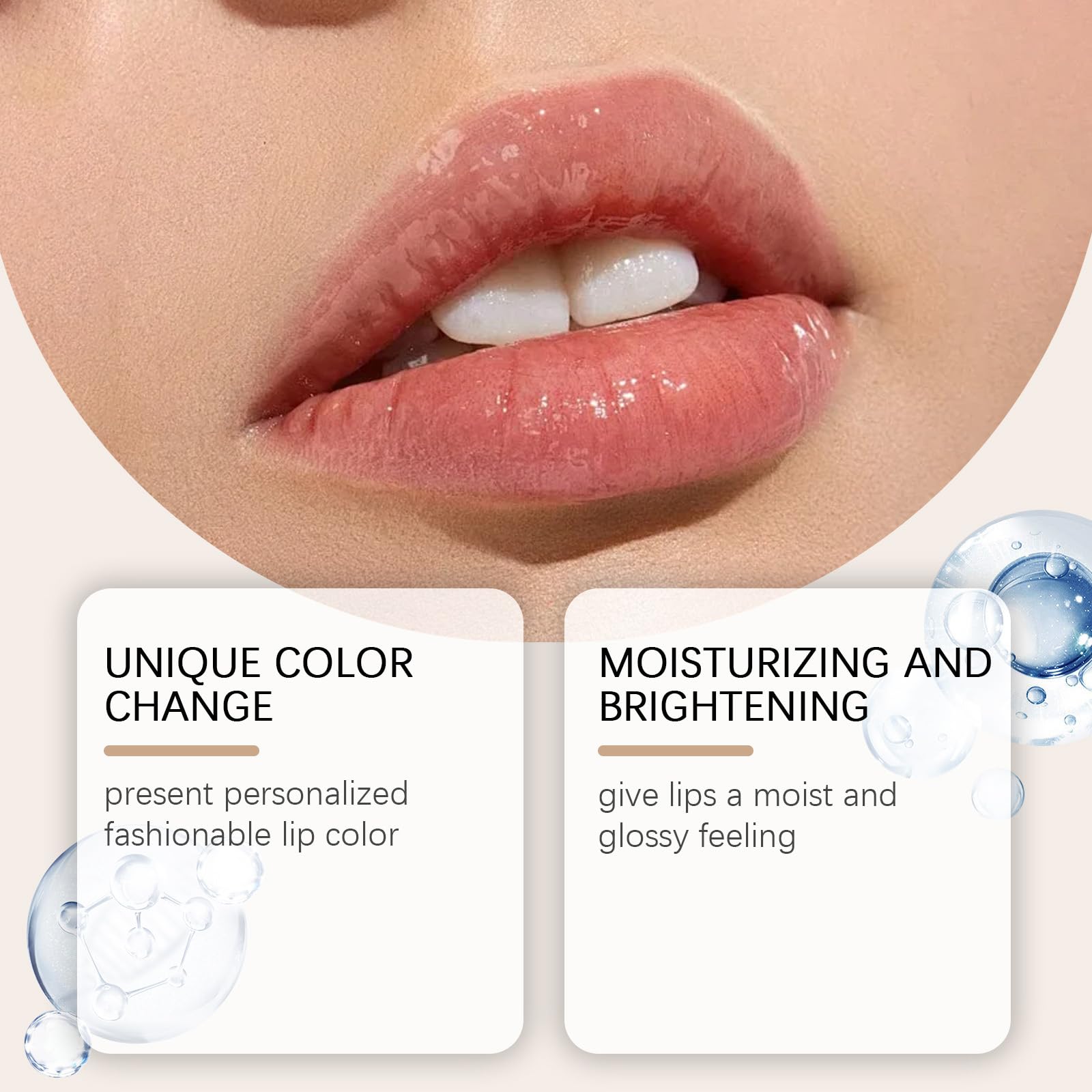 REATIFUL color-changing lipstick on lips reveals a unique, flattering hue.