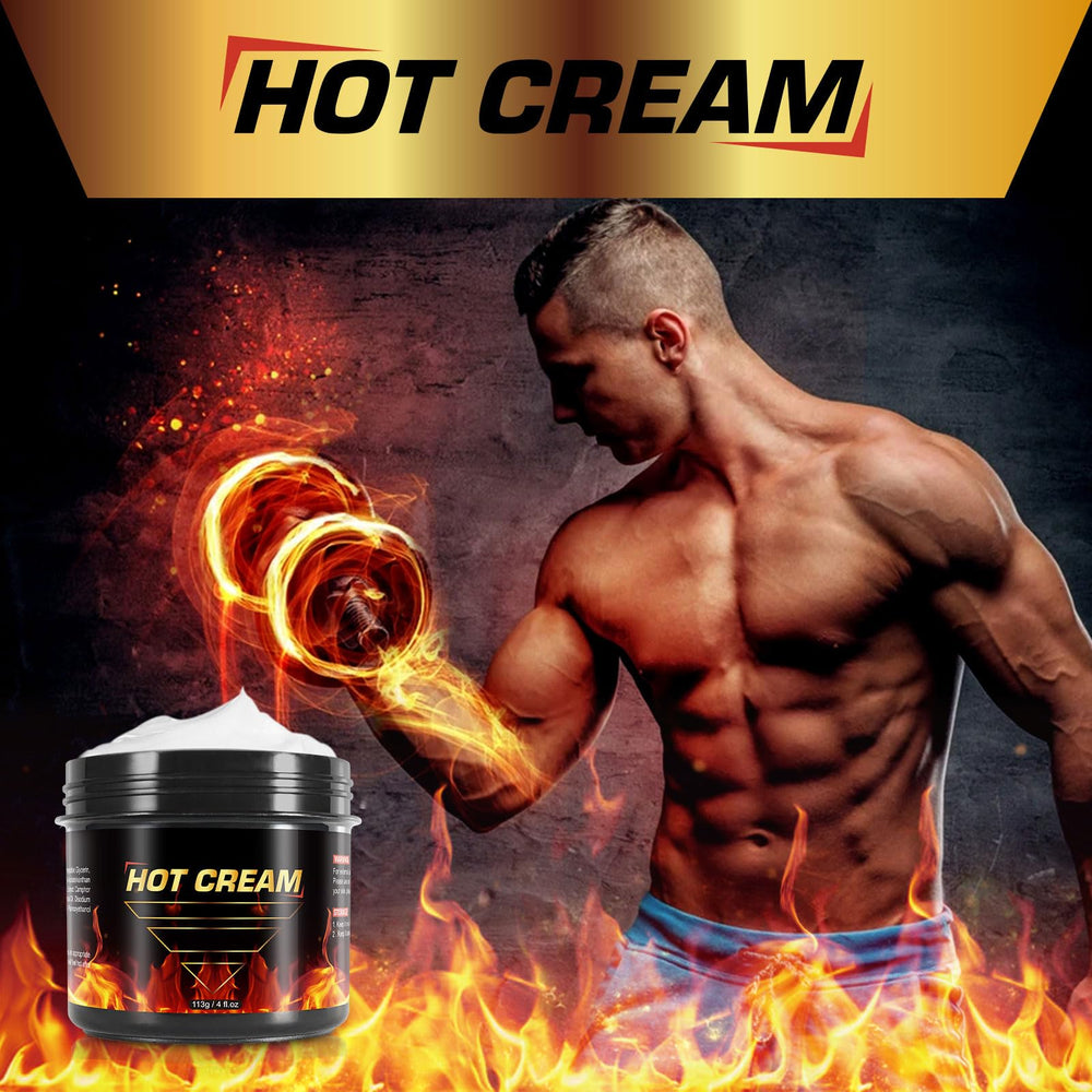 REBODUM Hot Sweat Cream on back aids smooth application and warmth