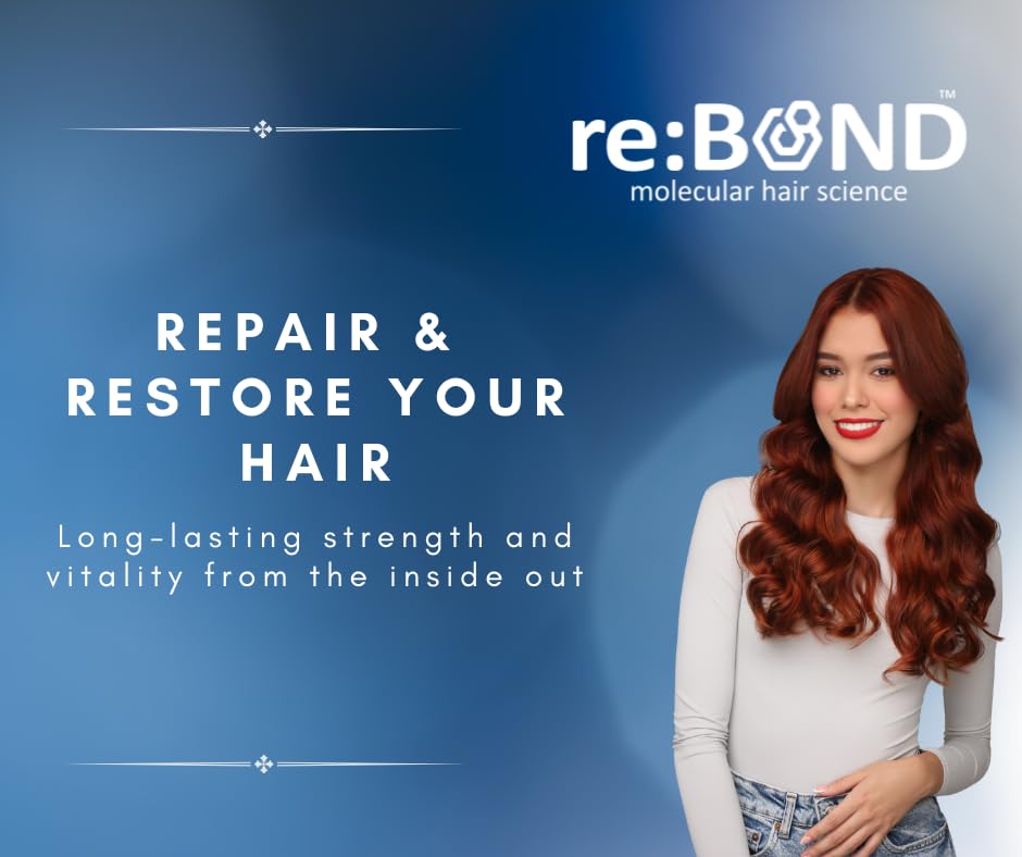 RE:BOND shampoo ingredient panel emphasizing nourishing actives