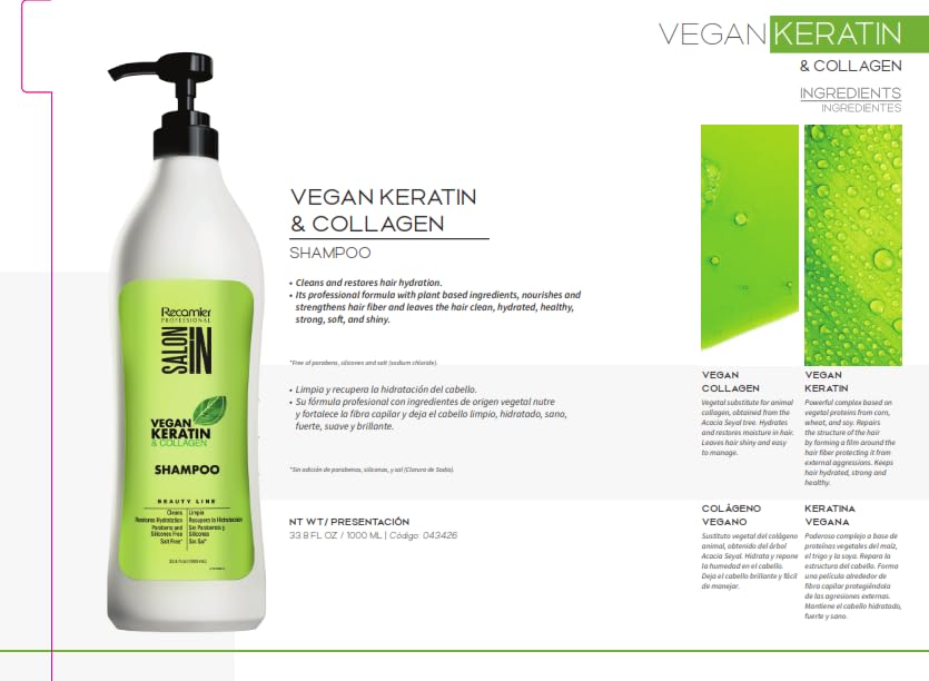 Recamier packaging front highlighting vegan and cruelty-free hair care