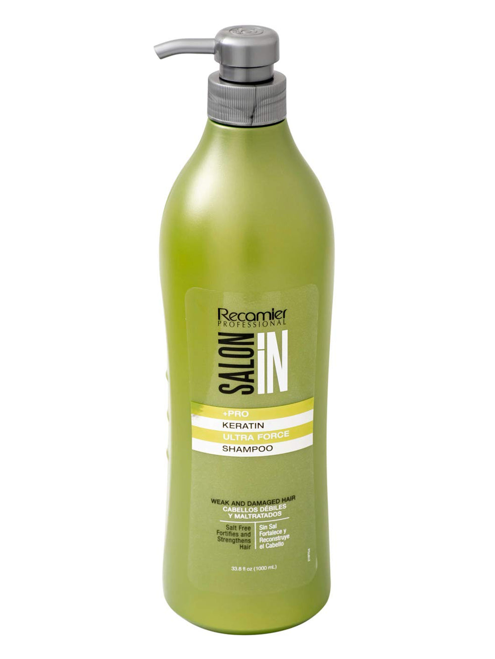 RECAMIER PRO Keratin Ultra Force bottle front for salon-grade care.