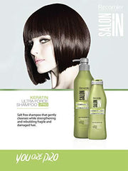 RECAMIER PRO Keratin Ultra Force lather demonstrates gentle cleansing and protection.
