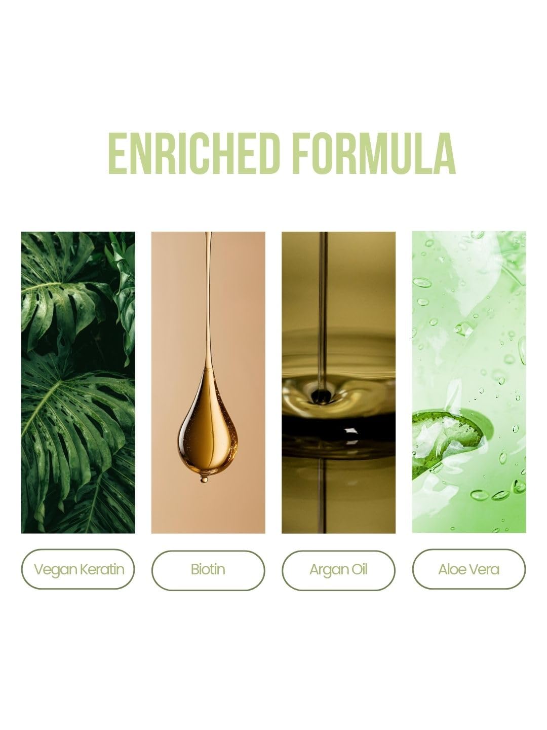 Plant-based ingredients highlight vegan formula for safe daily styling.