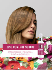 RECAMIER Liss Control serum texture closeup highlights lightweight, non-greasy hydration.