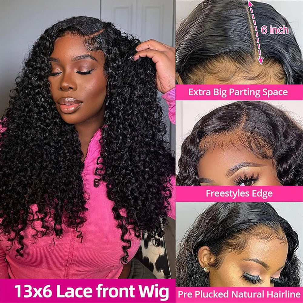 Recomtic water wave texture close-up reveals soft curl pattern.