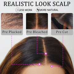 RECOOL bob wig pre-plucked and bleached knots for seamless styling.