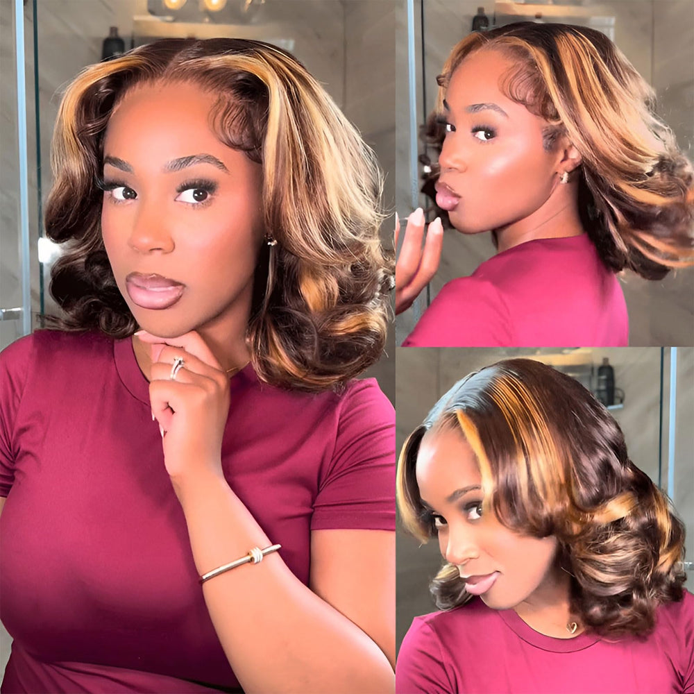 RECOOL human hair wig suitable for parties, dates, or daily wear.