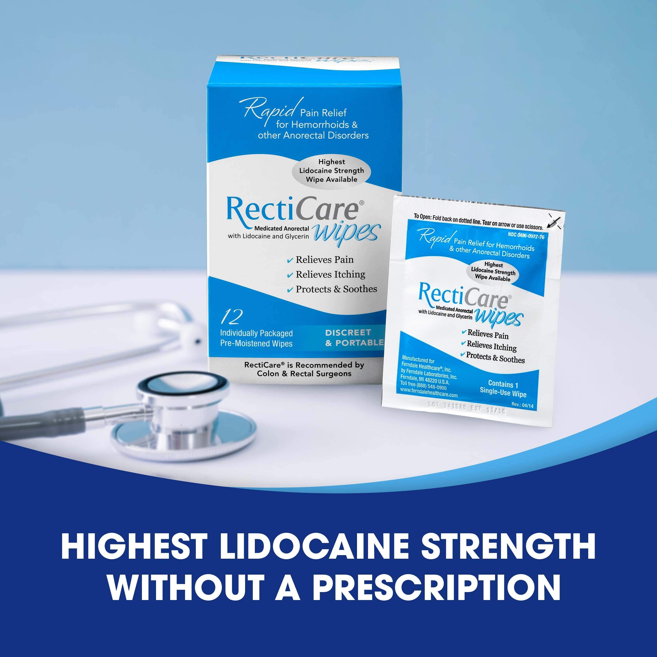RectiCare on-the-go usage example with portable application.