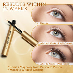Recuren Plus eyelash serum ingredients panel shows organic botanicals.