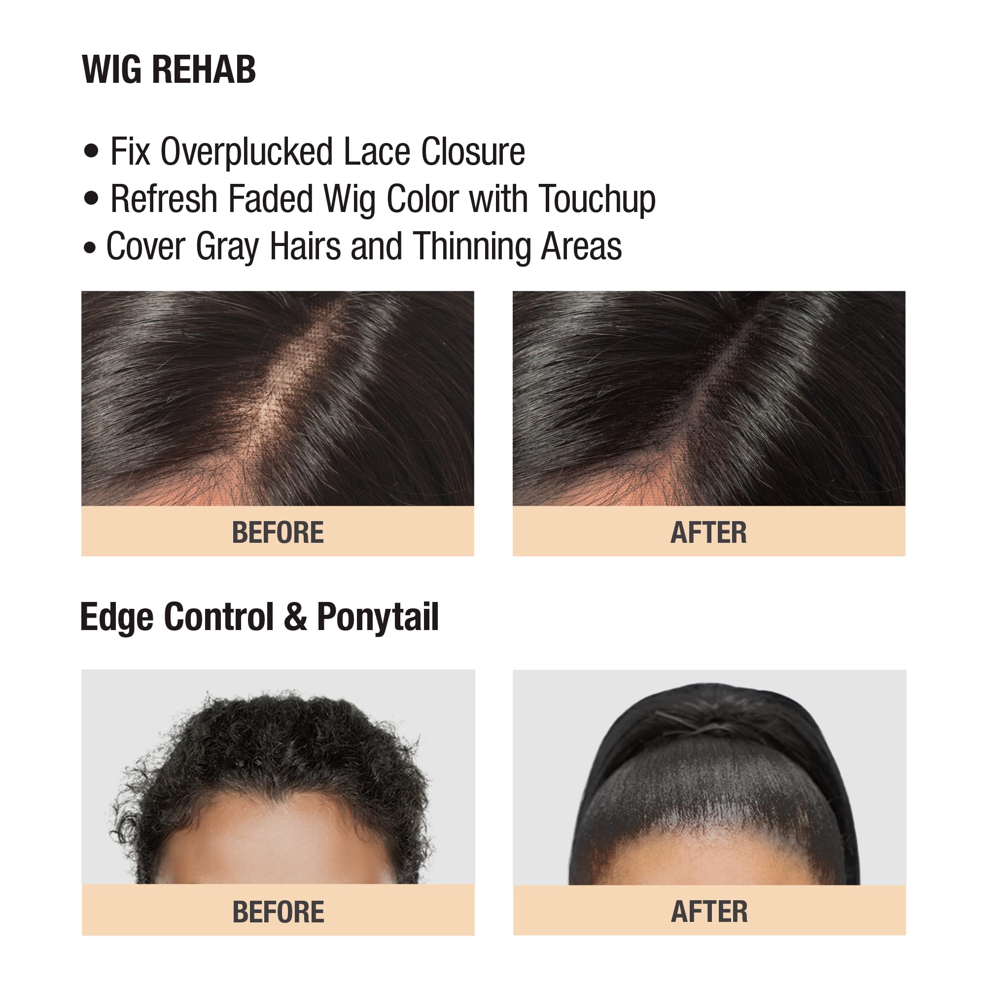 Red by Kiss edge control styling ponytail tames frizz and flyaways