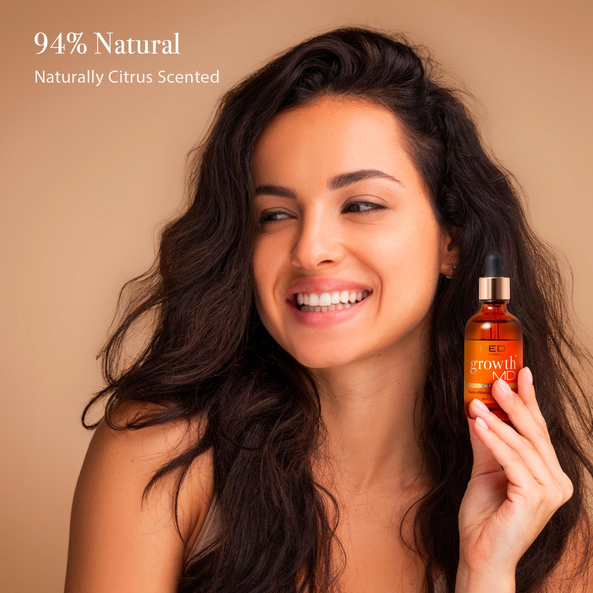 Red by Kiss Growth MD scalp application for targeted, comfortable massage.