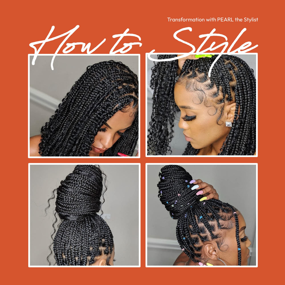 Cornrows finished with Red by Kiss Hold Braiding Gel for subtle shine.
