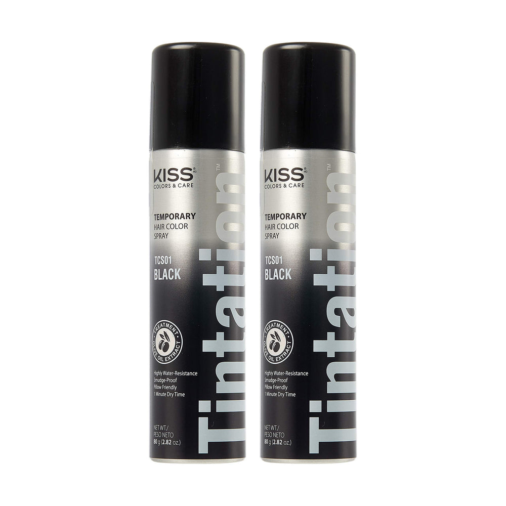 Red by Kiss Kiss Gray Hair Concealer bottle front showing convenient root touch up solution.