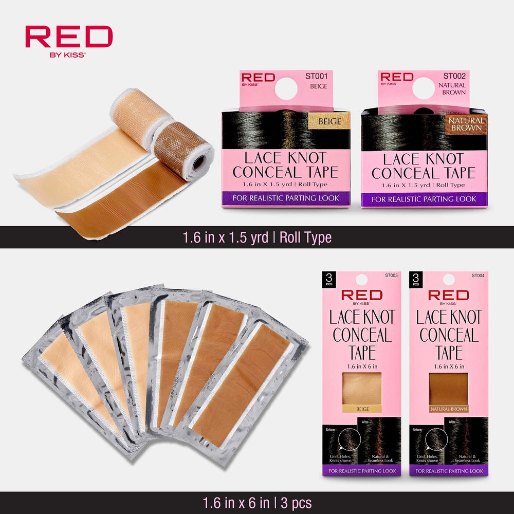Red by Kiss lace knot conceal tape color swatch for skin tone match