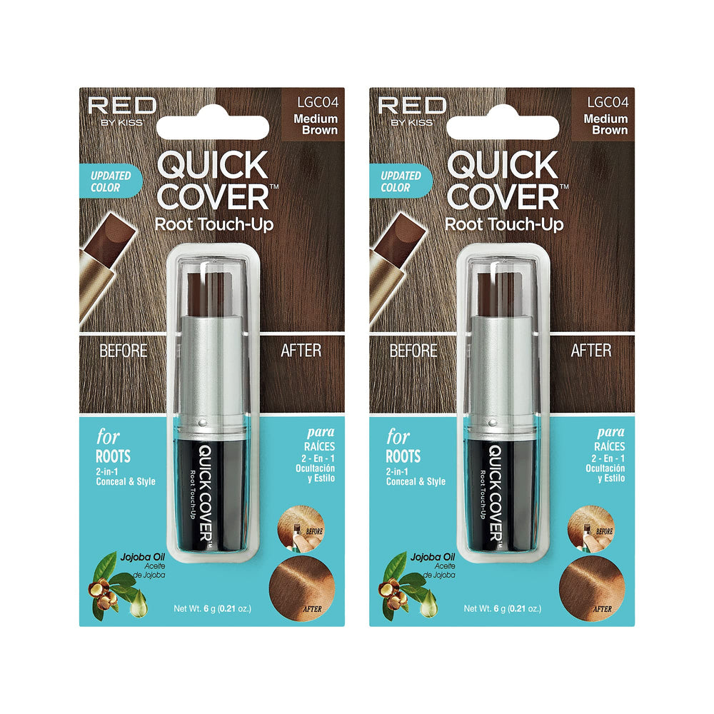 Red by Kiss Quick Cover Root Touch Up Stick cap close-up for quick concealment
