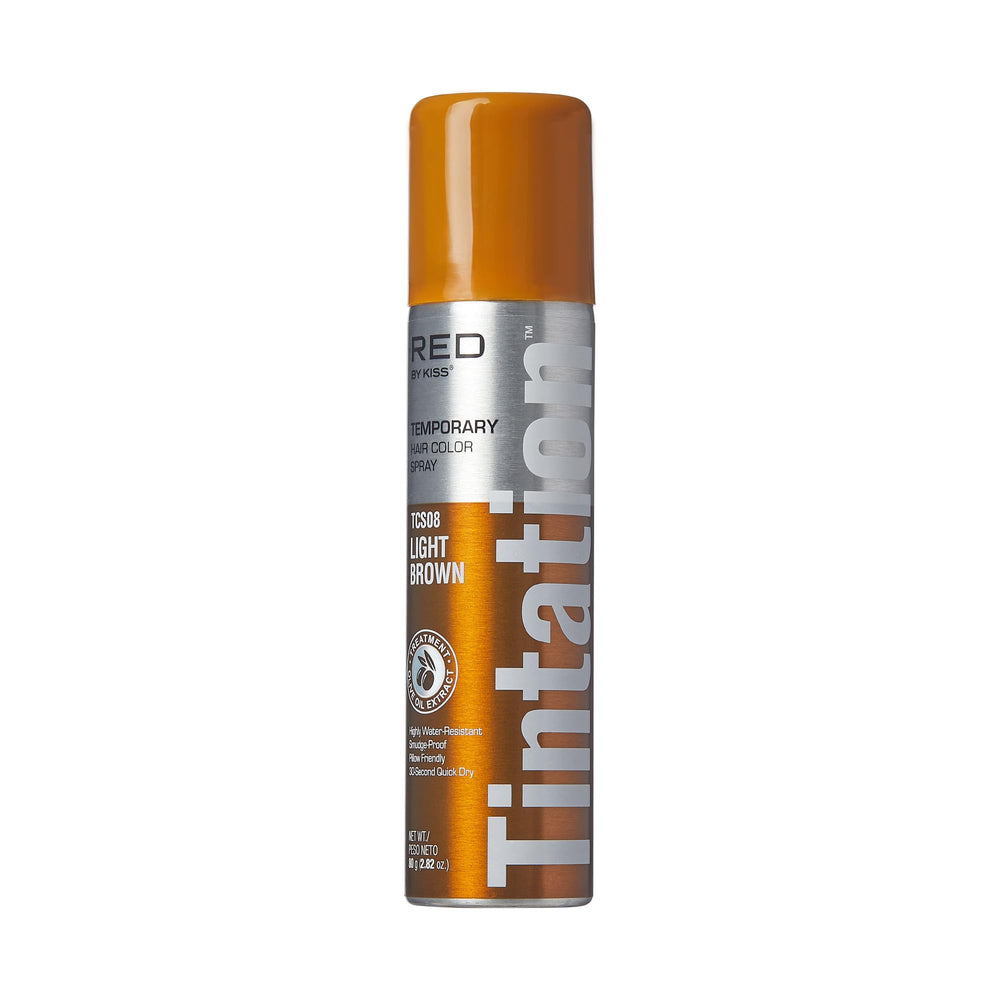 Red by Kiss Tintation gray-root coverage spray blends with natural hair color