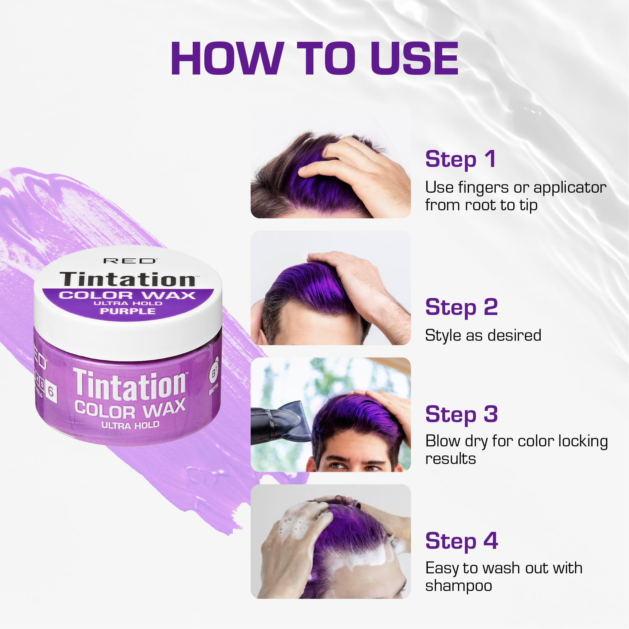 Red by Kiss Tintation shiny, soft hair for natural-looking finish