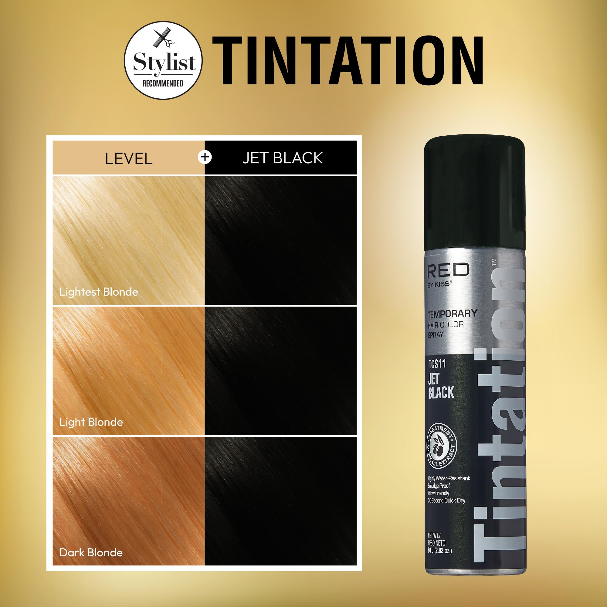 Red by Kiss Tintation water-resistant formula stays vibrant through daily activities.