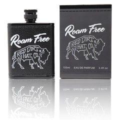 Red Dirt Hat Company Roam Free bottle front with citrus notes for daily wear