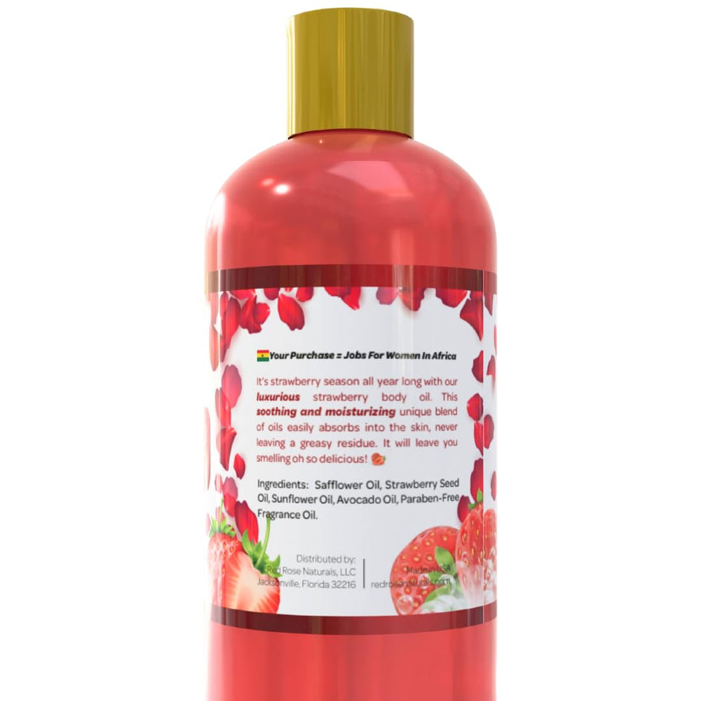 Red Rose Naturals close-up of the strawberry fragrance