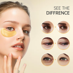 REDANHA eye patches with three types of hyaluronic acid and aloe for long-lasting hydration.