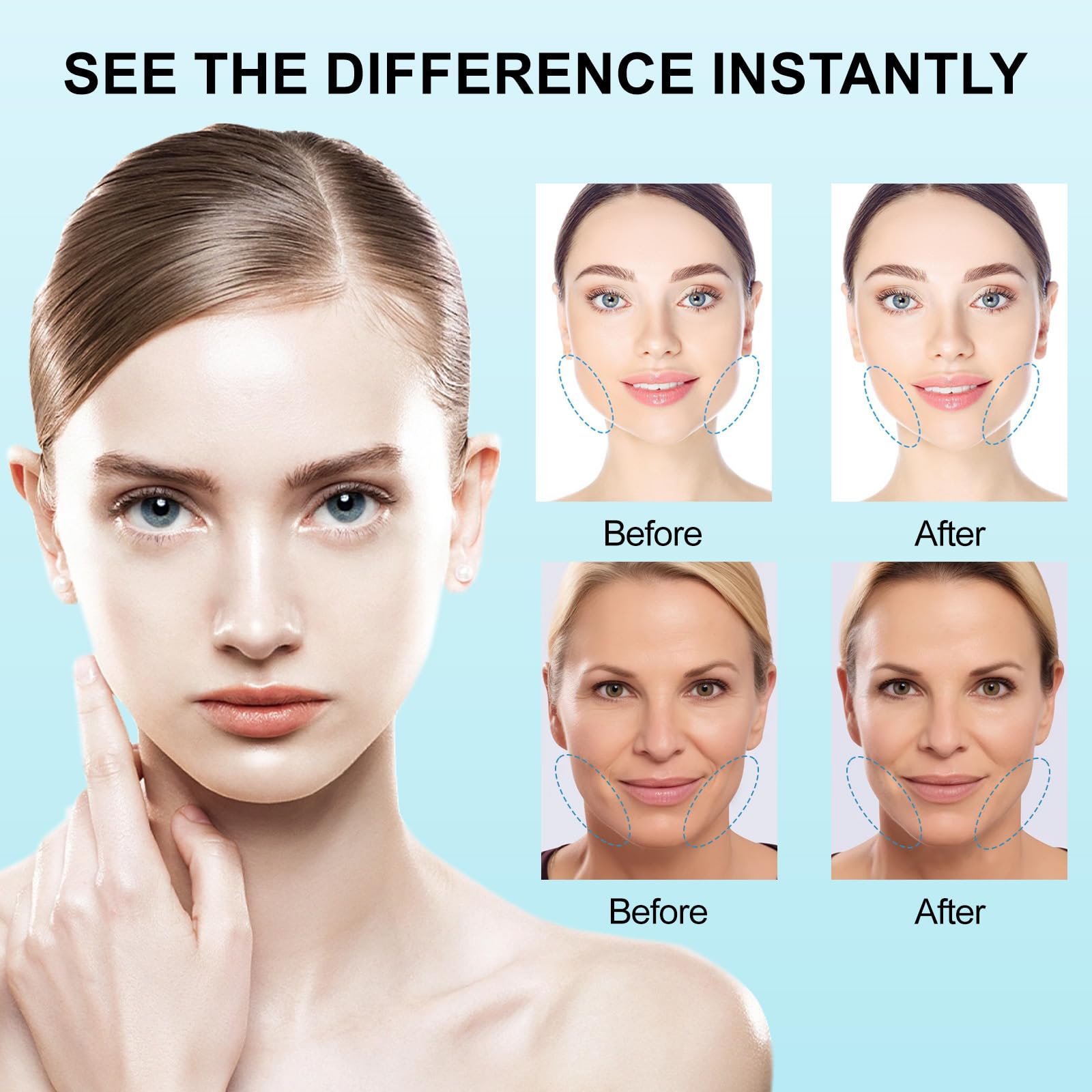 Redcool jawline contour lift enhances cheeks and jaw for definition