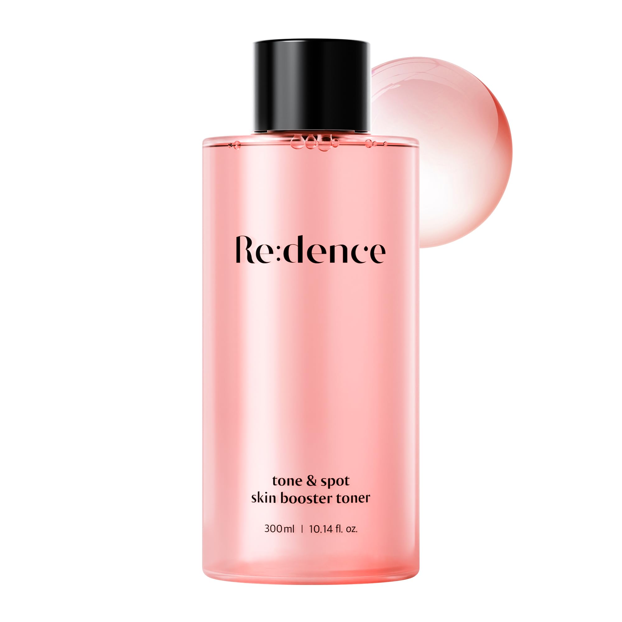 Redence Rice Bran Extract Toner bottle pour shows instant hydration and light exfoliation.