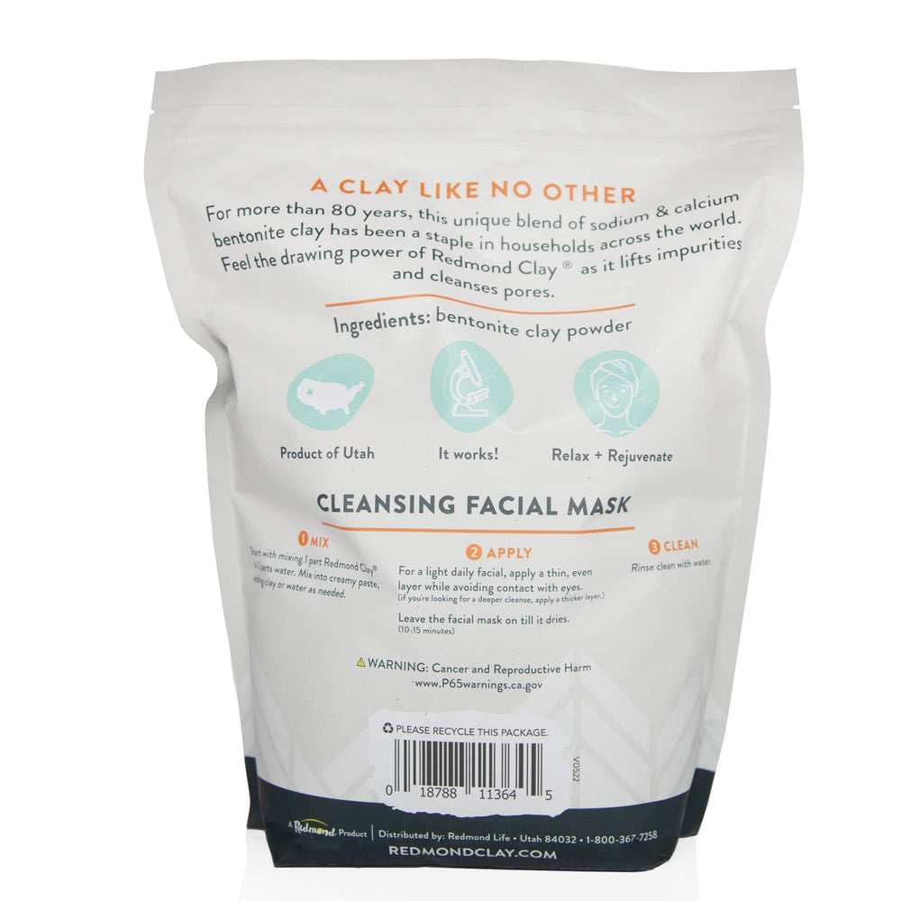 Redmond Clay face mask being mixed with water for a smooth paste.