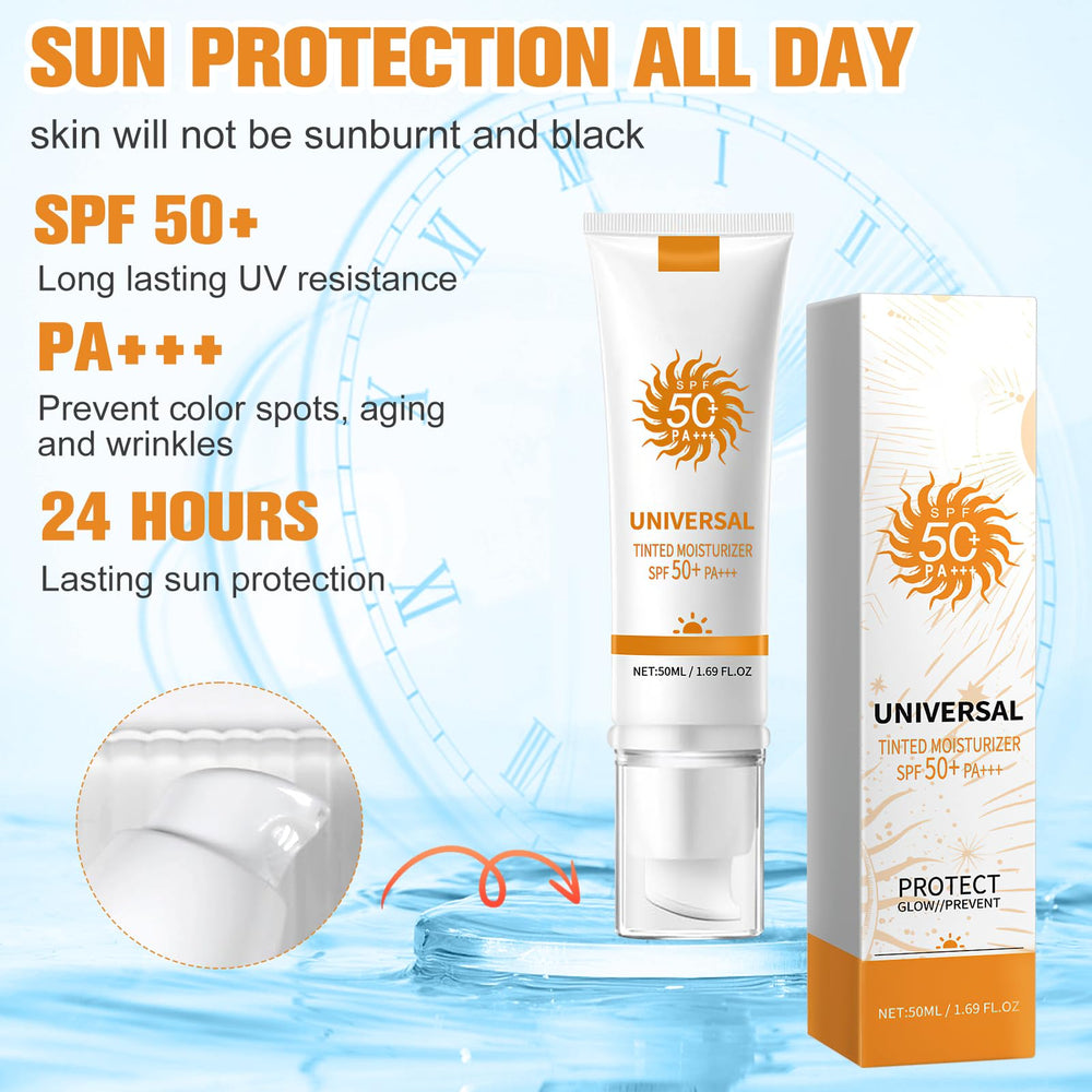 Rednow tinted sunscreen application shows subtle natural coverage