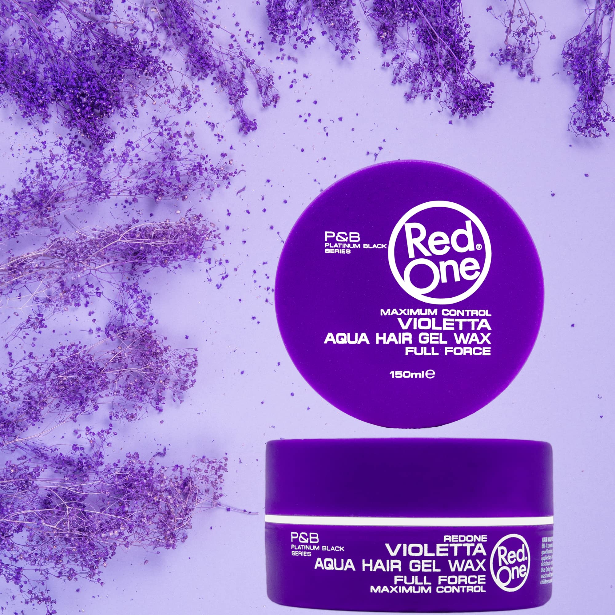 Close-up of RedOne Aqua Hair Wax texture and glossy finish