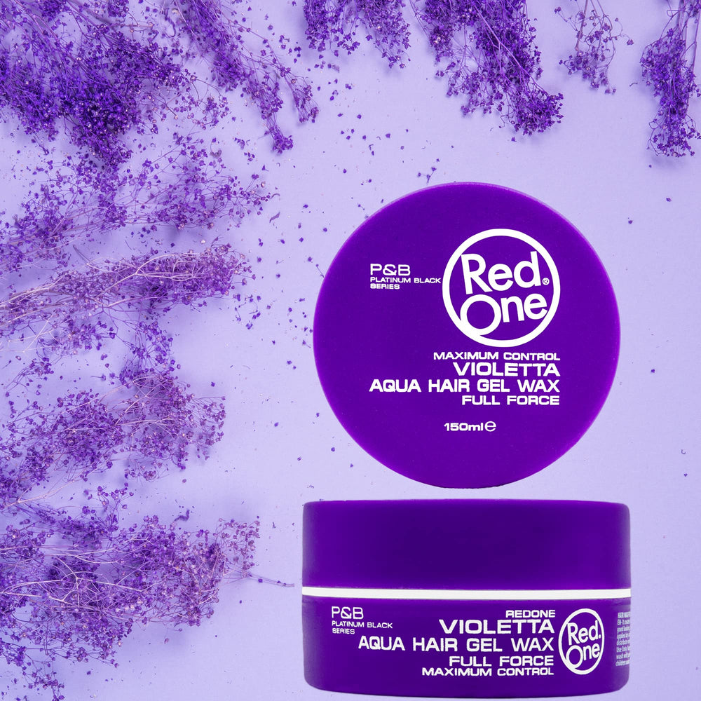 Close-up of RedOne Aqua Hair Wax texture and glossy finish