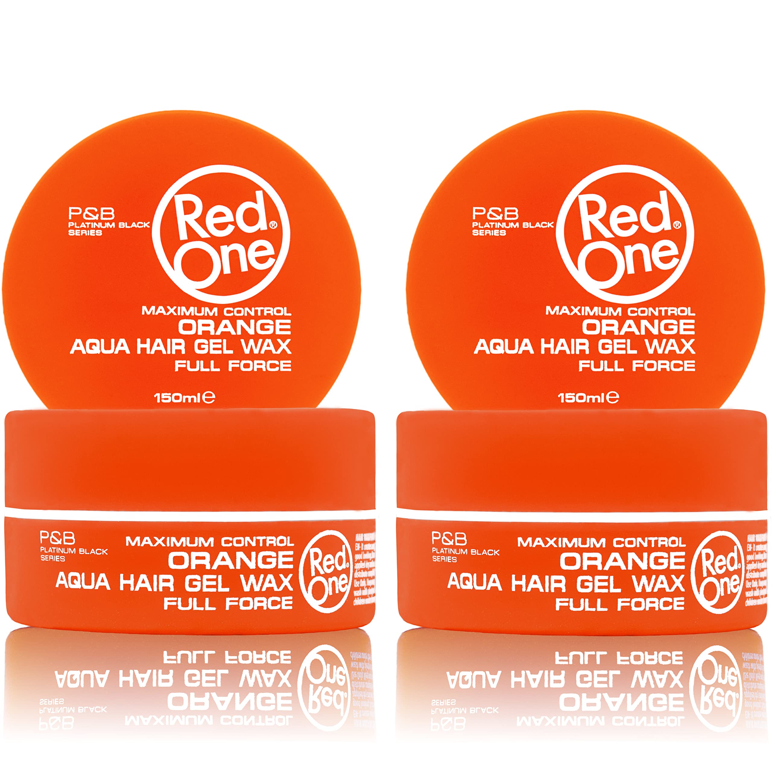 Redone Hair Wax Orange jar front showcases ultra-strong hold and shine