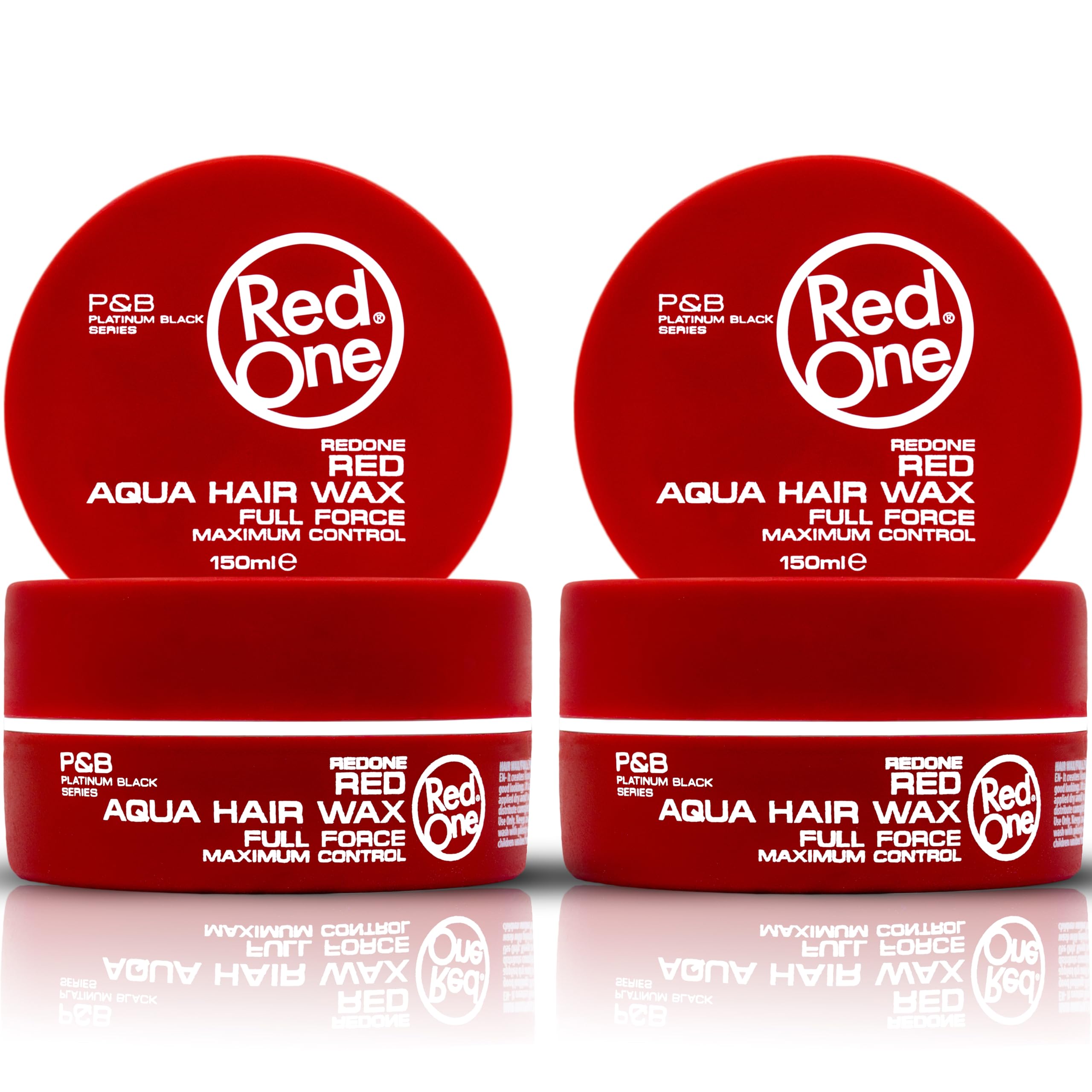 Redone Hair Wax Red bottle front view with strong hold concept.