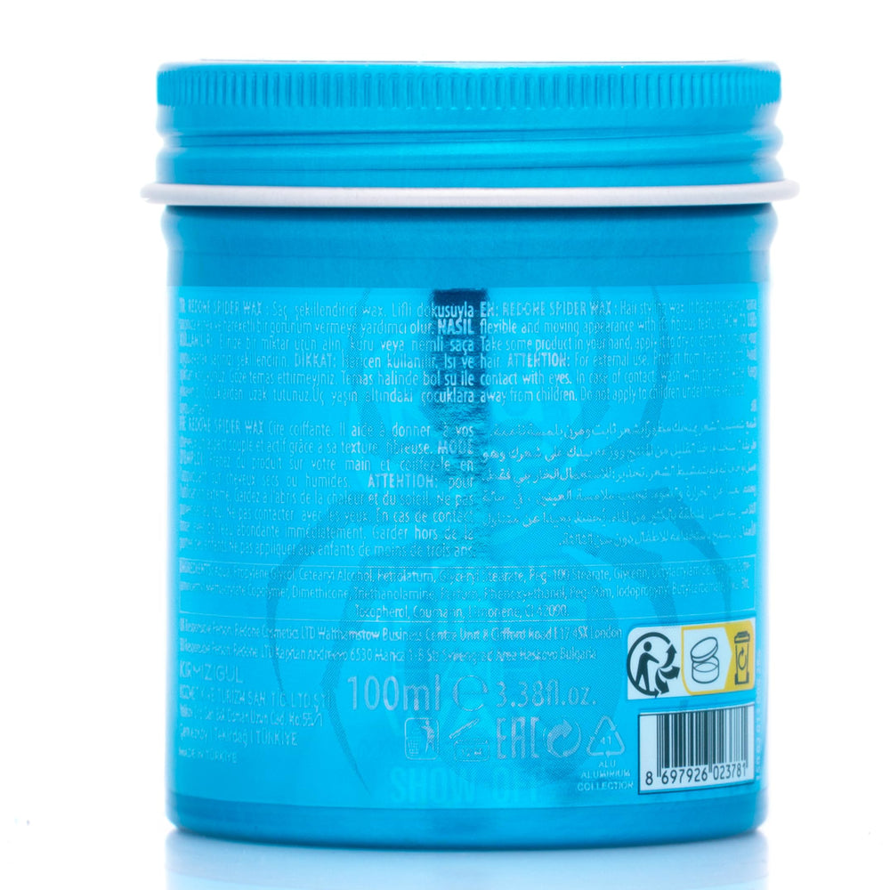 Redone Spider & Matte Wax Blue hair-structure emphasizes defined texture