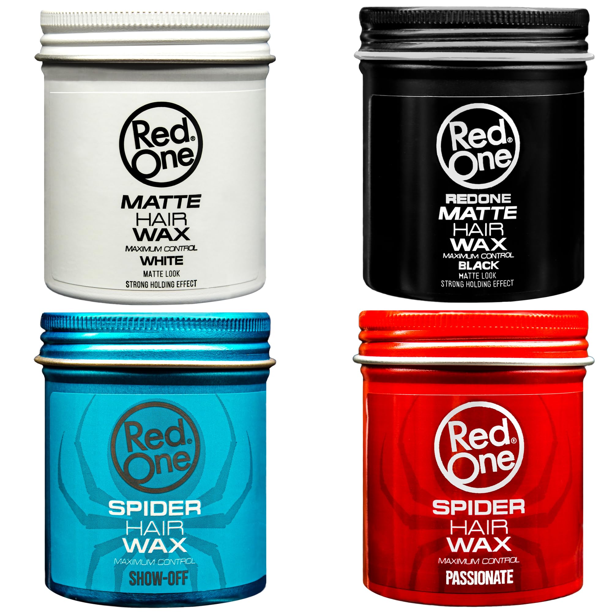Redone Spider & Matte Wax Blue hair-style shot communicates touchable hold